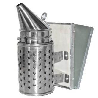 Včelařský nerezový dýmák - střední